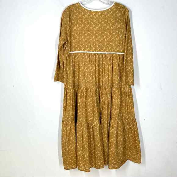 Christy Dawn Sz LP Petites Womens The Paloma Floral Dress Tiered Midi - Picture 3 of 8